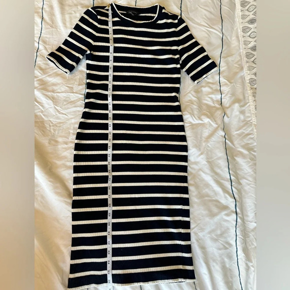 Banana Republic Striped Stretchy Midi Dress - Picture 6 of 7